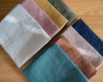 Earthy Soft Organic 100% Linen Fabric by the Yard, Enzyme washed, European flax, OKEO-TEX certified. Ships from US