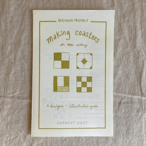 Making Coasters PDF Pattern, Quilt Pattern, DIY Tutorial, Printable Zine, Digital Pattern by Earnest Quilt image 4