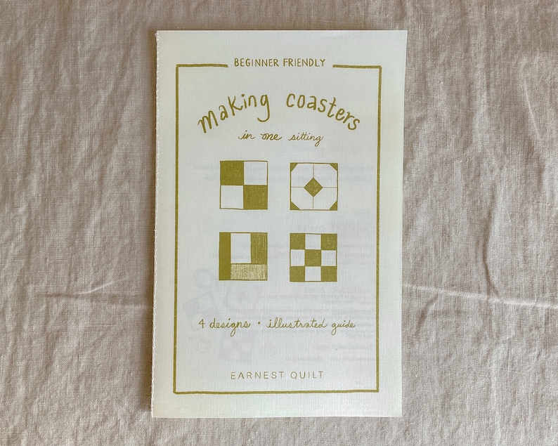 Making Coasters PDF Pattern, Quilt Pattern, DIY Tutorial, Printable Zine, Digital Pattern by Earnest Quilt image 4