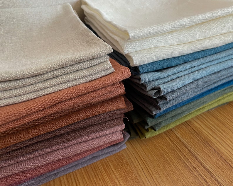 Enzyme Washed Linen Premium Quality 100% Organic Linen Fabric by the Yard. European flax, OKEO-TEX certified. Ships from U.S.A. image 1