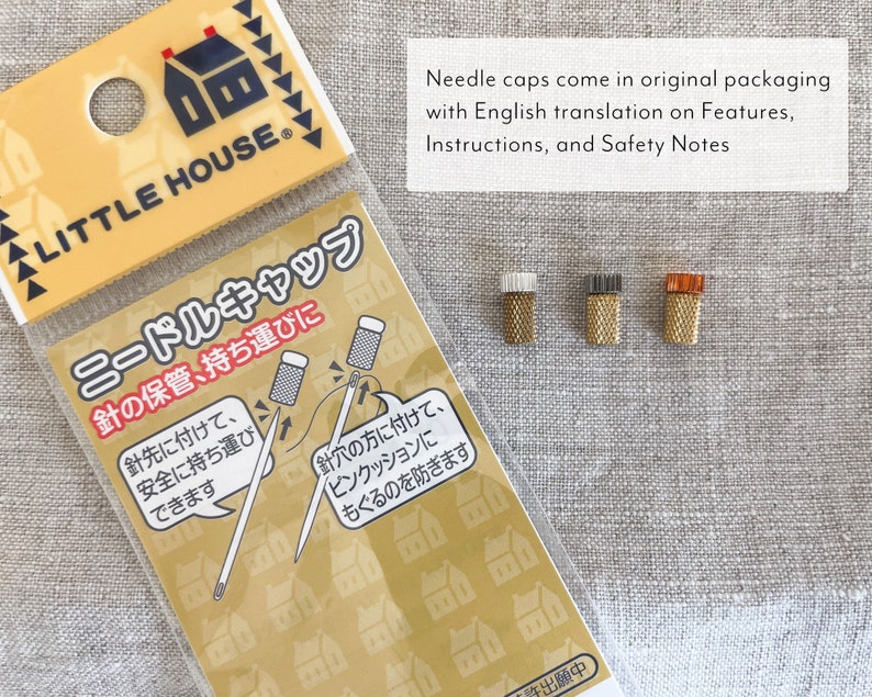 Needle Cap for storing and carrying needles, Notions for Quilting, Sewing, Embroidery, by Little House, Japanese Brand image 4