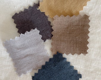 NEW Colors- Organic Linen, European Flax, 100% Linen Fabric by the Yard. Enzyme Washed Linen. OKEO-TEX certified. Ships from U.S.A.