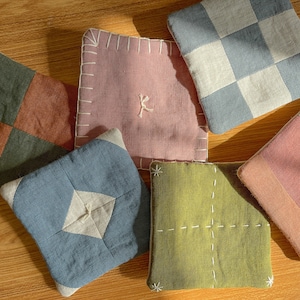 DIY Quilt Coasters PDF Instructions, Easy Beginner Friendly DIY Tutorial, Printable Zine, Instant Download, Digital Pattern by Earnest Quilt