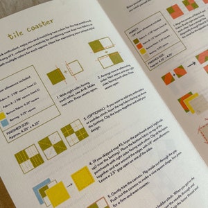 4 Design Coasters PDF Pattern, Quilt Pattern, DIY Tutorial, Printable Zine, Digital Pattern by Earnest Quilt image 5