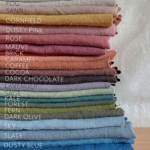 Earthy Soft Organic 100% Linen Fabric by the Yard, Enzyme washed, European flax, OKEO-TEX certified. Ships from US image 3