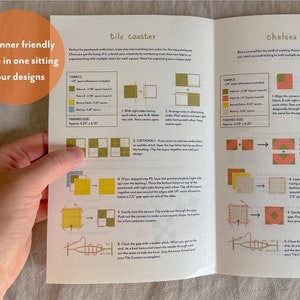 Making Coasters PDF Pattern, Quilt Pattern, DIY Tutorial, Printable Zine, Digital Pattern by Earnest Quilt image 5