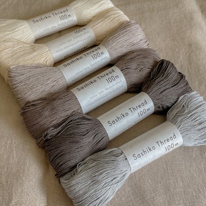 Premium Cotton Sashiko Thread - 100m Skein, Quilt Embroidery Thread, Made by Olympus