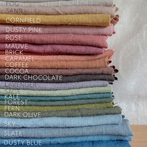 Enzyme Washed Linen Premium Quality 100% Organic Linen Fabric by the Yard. European flax, OKEO-TEX certified. Ships from U.S.A. image 2