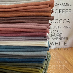 Soft Linen for Quilt, Apparel, Embroidery Enzyme Washed 100% Organic Linen Fabric by the Yard. European flax, OKEO-TEX certified image 1