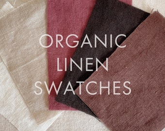 Organic European Flax Linen Swatches, 25+ Colors, OEKO-TEX Certified