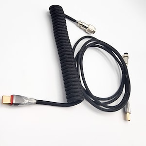Custom Coiled Aviator Artisan USB-C Cable (Black)