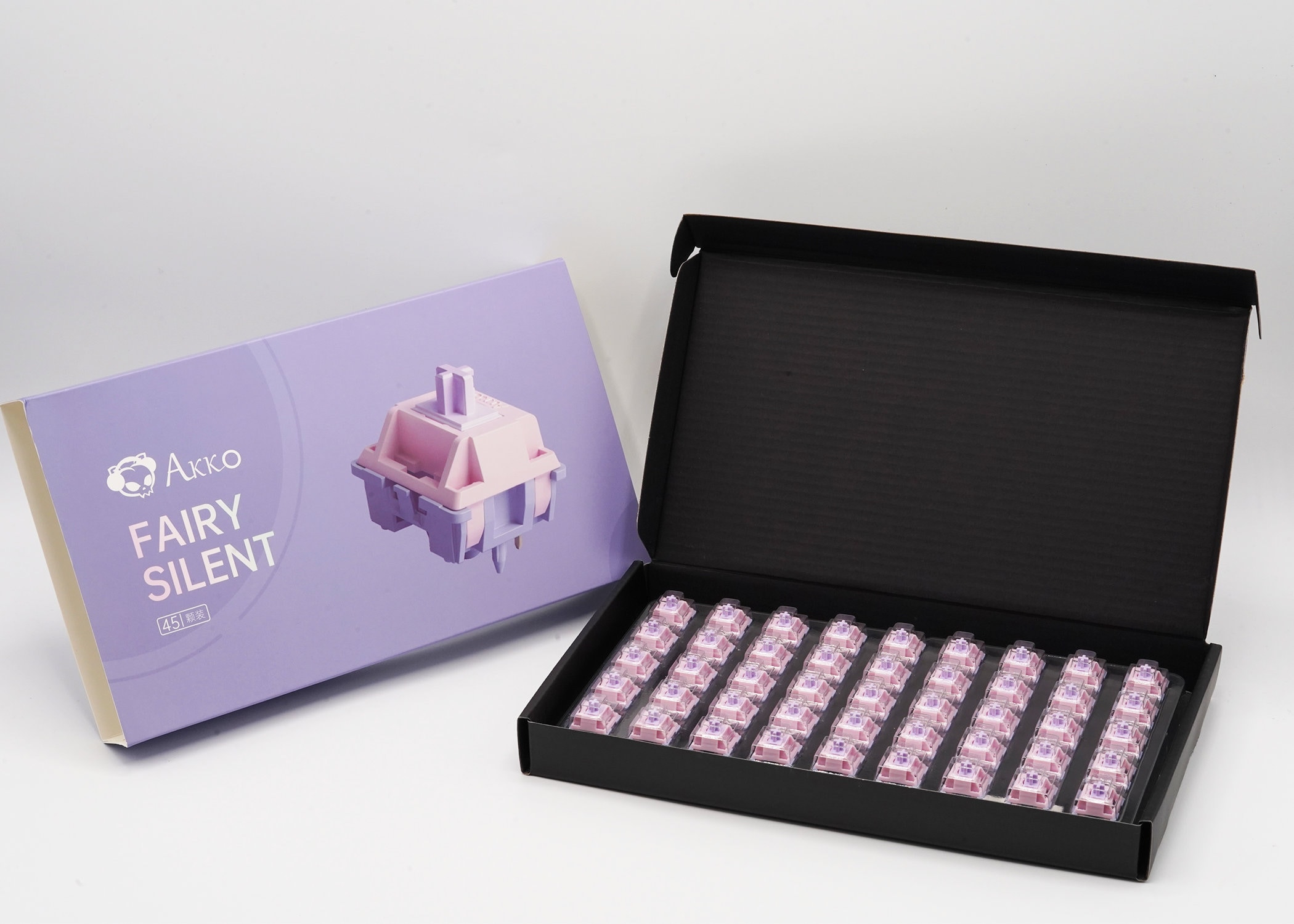 Akko Fairy サイレントリニアスイッチ ストックまたは手作業で潤滑 +