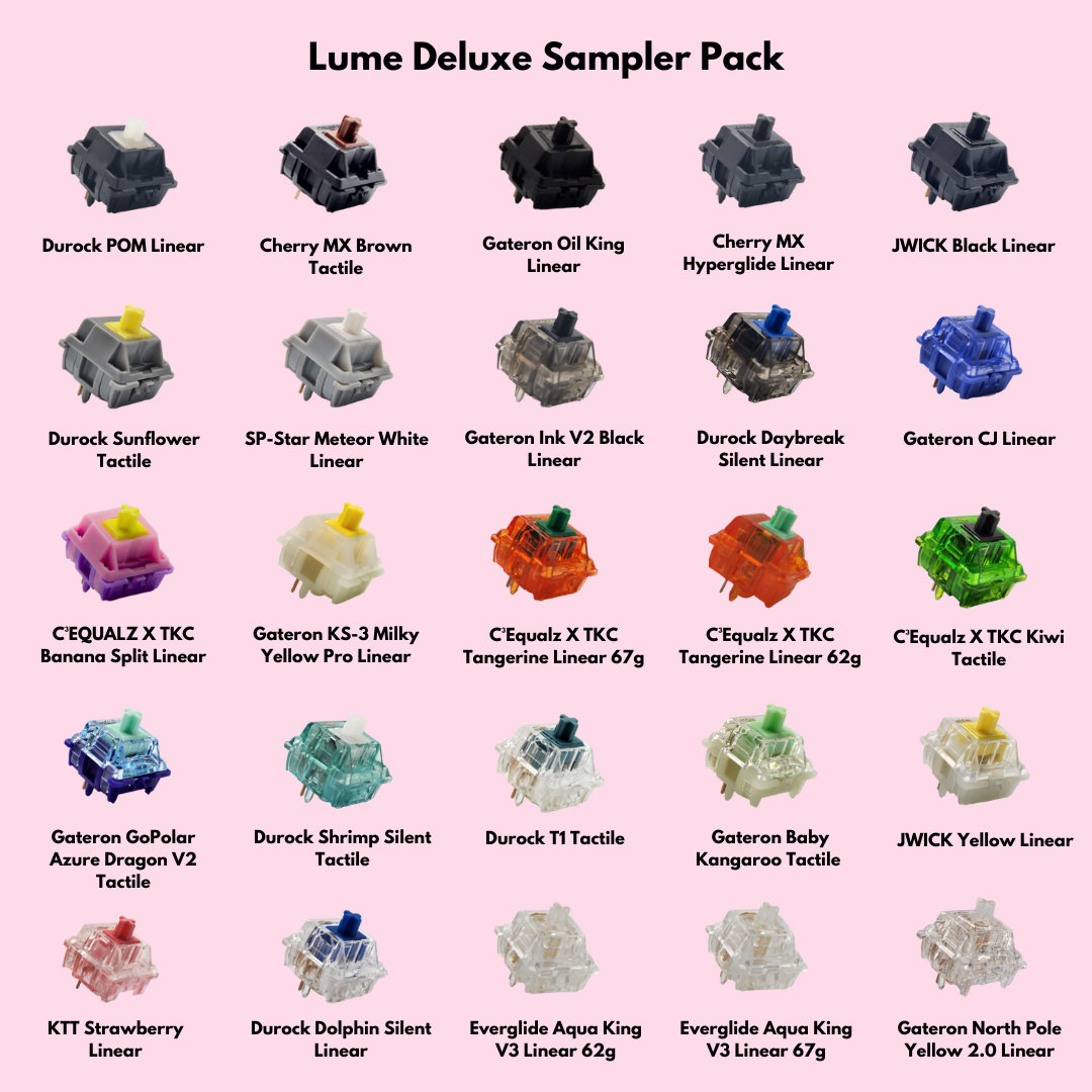 Lume Deluxe Mechanical Keyboard Switch Sampler Pack switch Etsy UK