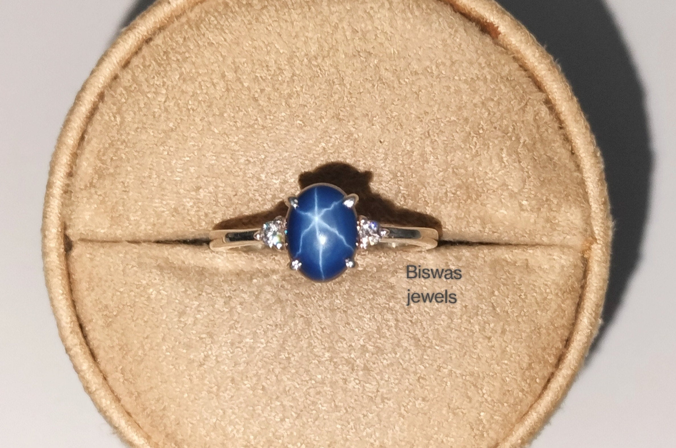 Blue Lindy Star Sapphire Ring 925 Sterling Silver Lab Blue - Etsy