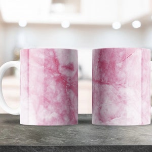Rosa marmormuggdesign, Sublimeringsdesign för 11oz, 15oz muggar, Kaffemuggdesign, Muggbutik, Plantilla Para Taza De Cafe, Marmormugg