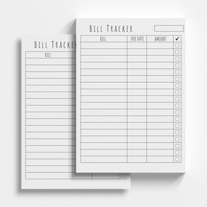 Bill Tracker Printable, Einkommensverfolgung, Geld-Finanzielplaner, Budgeteingang, Bill-Planer, Bill Zahlung Checklist Tracker