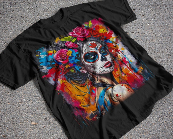 Una Calavera Blusa Para Catrina Muertos Blusas Para Catrinas