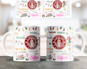 Cafecito y Chisme Mug Design, Sublimation PNG Design, Ceramic Mug Design, Mug Shop, Plantilla Para Taza, Mug Template for 12oz Mug