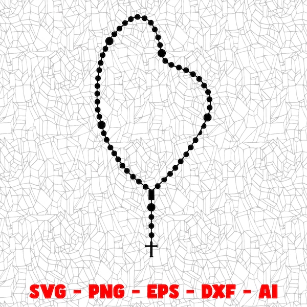 Rosario SVG, Cutting File, Png Pdf Digital Clipart, Great for Viny Decals, Stickers, T-Shirts, Mugs & More! Layered Church Design