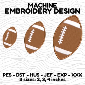 Football Embroidery Design - Cute Machine Embroidery Files for T-Shirts & Sweatshirts, Ricoma DST, Brother PES File, Sports Embroidery Files