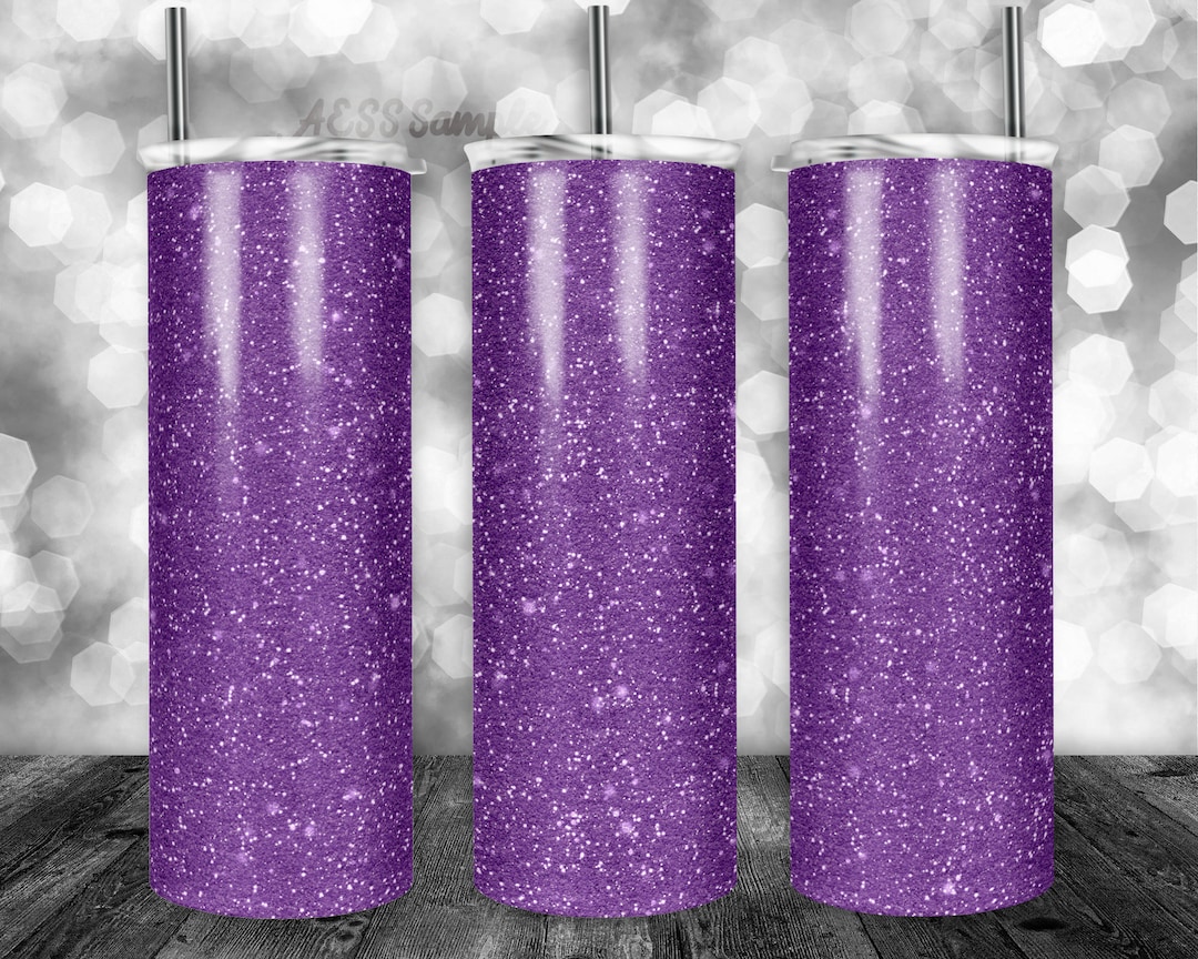 Purple Glitter Tumbler Design, Sublimation Design, 20oz Tumbler