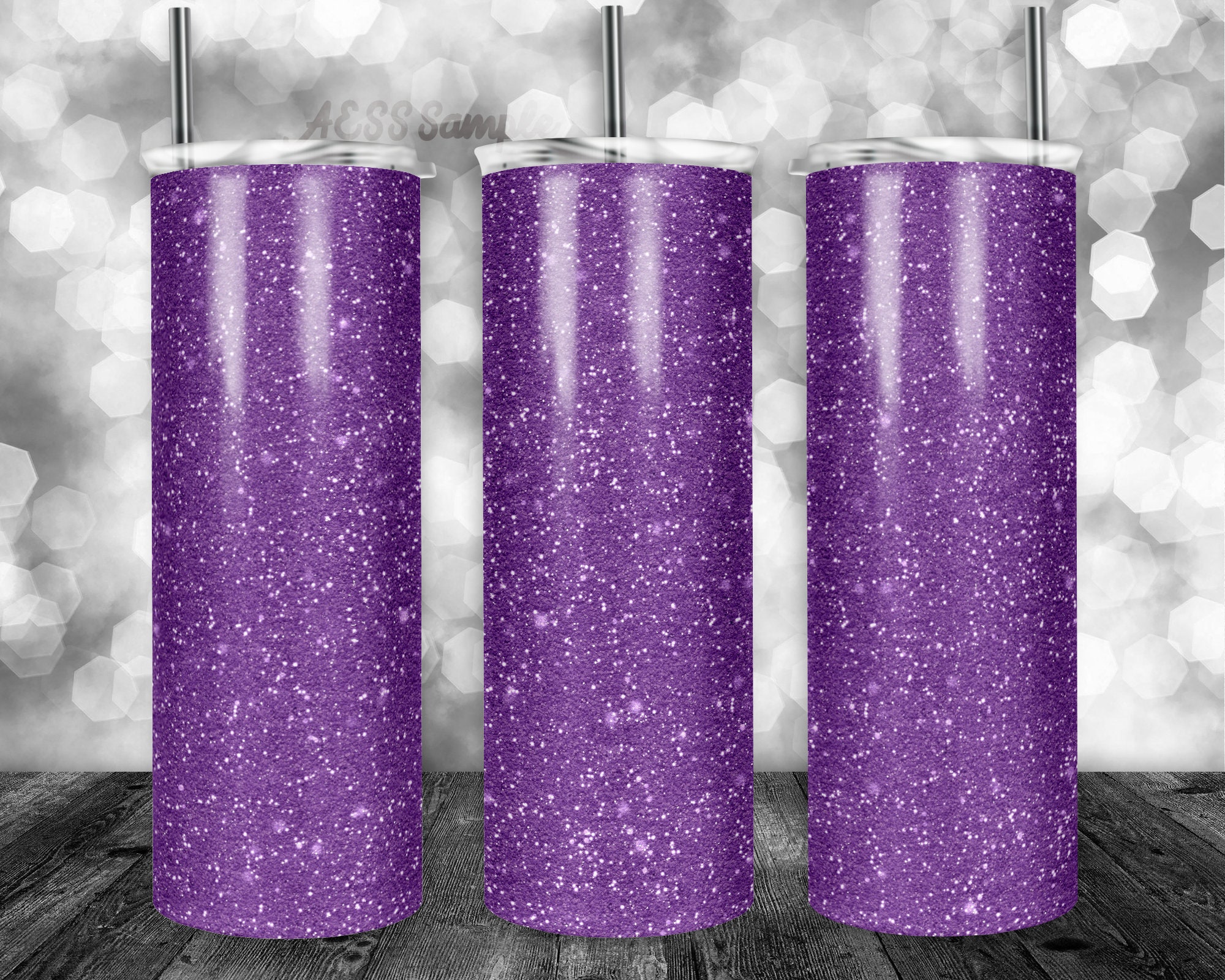 Purple Glitter Tumbler Design Sublimation Design 20oz Etsy