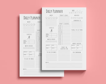 Daily Planner Printable, Hourly Planner, Military Time Plan, Time Blocking Template, Work Day Schedule, Us Letter Planner, Organize Template