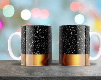 Black Glitter Sublimation Design, This design can be used on 11 & 15oz Coffee Mugs, Coffee Mug Png, Mug Wrap, Diseño para taza de cafe
