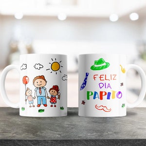Feliz Dia Papito PNG Wrap, 12oz Mug Wrap Sublimation PNG, Papa Mug Image, Dia del Padre Mug Design, 15oz Mug Wrap. Digital Download