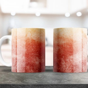 Red Gradient Mug Design, Sublimation design for 11oz, 15oz Mugs, Coffee Mug Design, Mug Shop, Plantilla Para Taza De Cafe, Colorful Mug