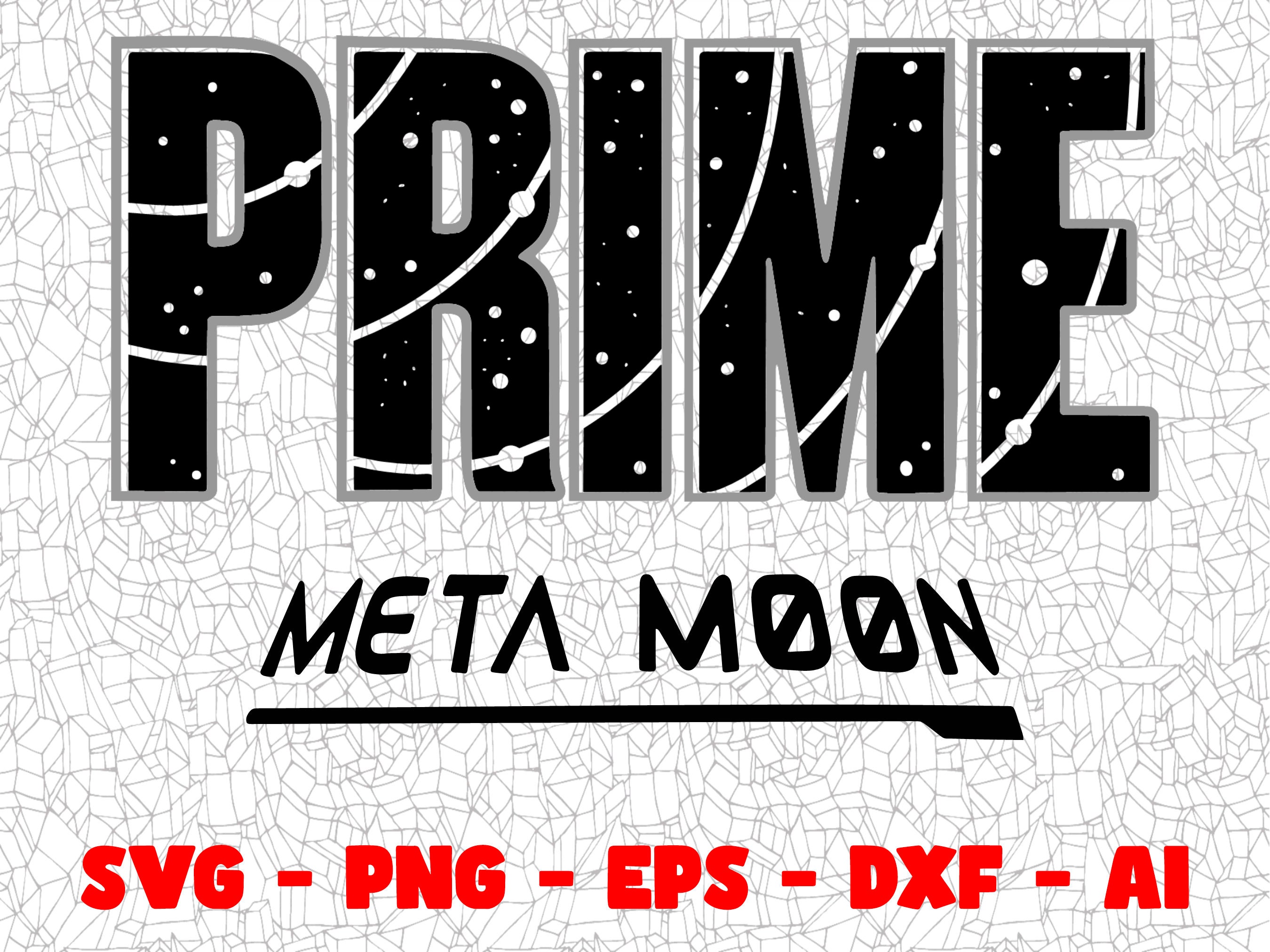Prime Moon SVG Cutting File Png Eps Dxf Digital Clipart Etsy UK