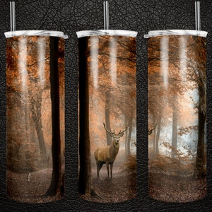Deer Png Design for Sublimation on 20oz Tumblers