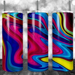 Colorful Tumbler Design, PNG Sublimation Design, 20oz Skinny Tumbler, Tumbler Wraps, Metal Tumbler, Novelty Design, Waterslide Design