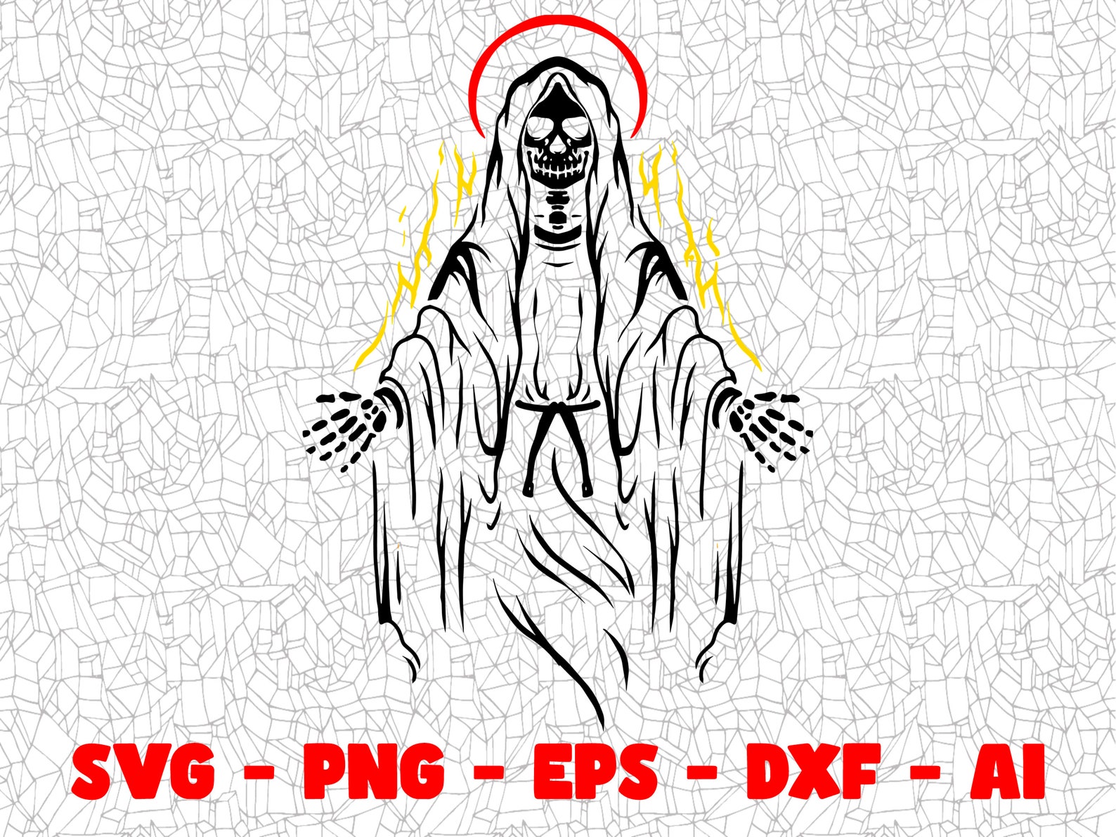 Death SVG, Cutting File, Png Eps Dxf Digital Clipart, Great for Viny ...