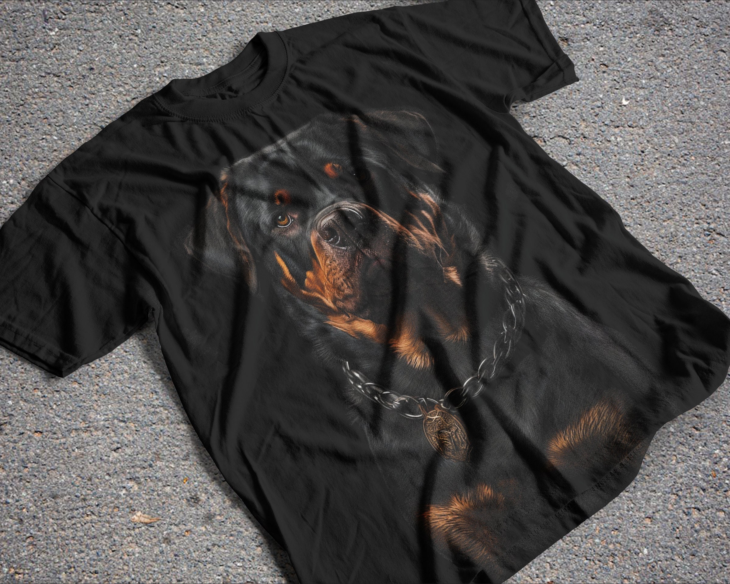 DTF T-shirt Design, Rottweiler Dog Halftone Tee Design, Can Also