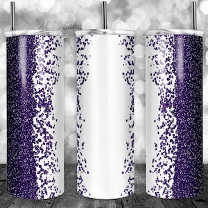 Purple Glitter Tumbler Design, Design for 20oz Cup Tumbler Wrap, Tumbler Image, Good for Sublimation, Vinyl, and Waterslide, Add Your Design