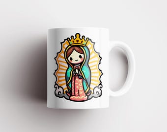 Virgencita PNG Design, Png Digital Clipart, Great for, Stickers, T-Shirts, Mugs & More! Craft Design Files. Virgen De Guadalupe Image Design