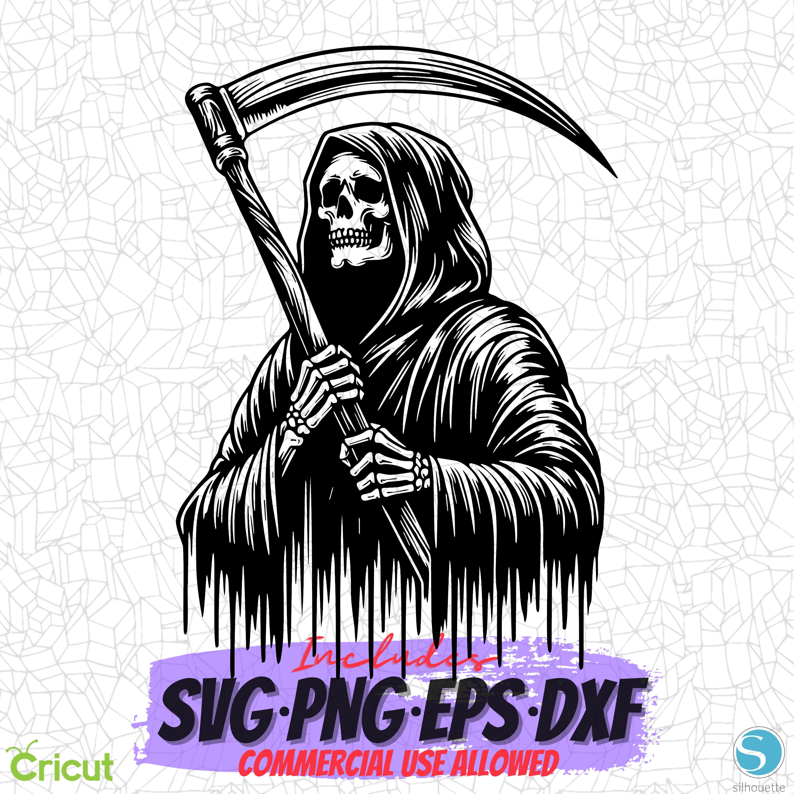 Grim Reaper Svg, Gothic Png Art, Digital Clipart, Eps File Design ...