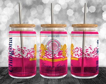 Chingona Libby Cup Design, 16oz Frosted Can (Digital File)