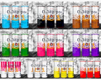 Chingona Tumbler Sublimation Design, 20oz Skinny Tumbler Wrap (PNG)
