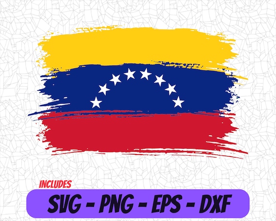 Bandera de Venezuela SVG Arte Png venezolano Clipart digital - Main Image
