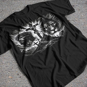 Design de camiseta Jesus, design de camiseta meio-tom de Cristo, também pode ser usado para sublimação, DTG, serigrafia e muito mais! Design de camiseta DTF PNG