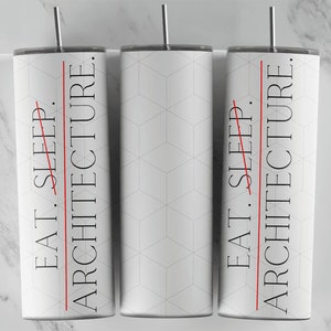 Arkitektur 20oz sublimeringstumblerdesign, frostat glasbild, smal mall, PNG-nedladdning, UV DTF, vinylfolie, ät sov upprepning