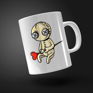 Voodoo Doll Tasse Design, Sublimation PNG Design, Keramik Tasse Design, Tassen Shop, Plantilla Para Taza, Tassenschablone, 23-15oz, Dark Magic Mug
