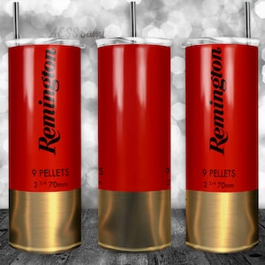 Shotgun Shell Tumbler Design, PNG Sublimation Design, 20oz Skinny Tumbler, Tumbler Wraps, Metal Tumbler, Novelty Design, Waterslide, Red