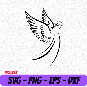 Angel PNG, Angel Wings Svg, Cricut Cut Files, Laser Engraving Clipart, Religious Eps