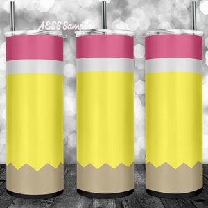 Design de copo de lápis, design para copo de 20 onças, envoltório de copo, imagem de copo, bom para sublimação, vinil e toboágua, lápis de estudante