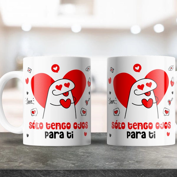 Solo Ojos Para Ti Mug Design, Sublimation design for 11oz, 15oz Mugs, Coffee Mug Design, Mug Shop, Plantilla Para Taza De Cafe, Love Design