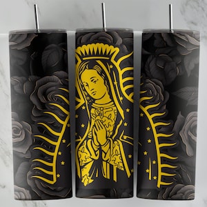 Virgen De Guadalupe 20oz Tumbler Design, Skinny PNG Tumbler Sublimation Design, Virgencita Tumbler Design