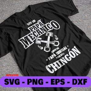 Design Papá Mecanico SVG, mécanique PNG Clipart pour T-shirts, autocollants, décalcomanies, Cricut, sublimation, gravure laser, svg de la fête des pères